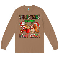 Toasted Coconut christmas calories dont count with  christmas tree cake and cookies ad Long Sleeve Tee - AdoDesignShop