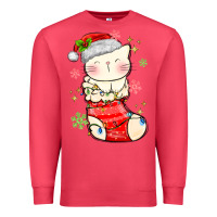 Cardinal christmas cat in Premium Sweatshirt - MaliasSmallBusiness