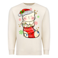 Sandshell christmas cat in Premium Sweatshirt - MaliasSmallBusiness