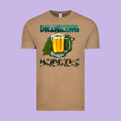 Drinking Buddies With Beer Vintage Tee Designed By Hra Design Shop