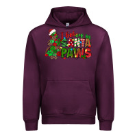 Mauve Wine i believe in santa paws Urban Hoodie - texasbilliewilder