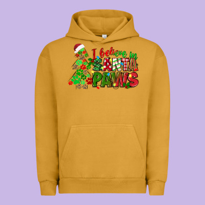 I Believe In Santa Paws Urban Hoodie Designed By Texasbilliewilder