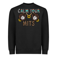 Black calm your mits baseball Heavyweight Sweatshirt - CowhideDigitalArt