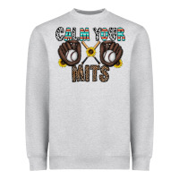 Heather Grey calm your mits baseball Heavyweight Sweatshirt - CowhideDigitalArt