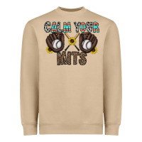 Mushroom calm your mits baseball Heavyweight Sweatshirt - CowhideDigitalArt