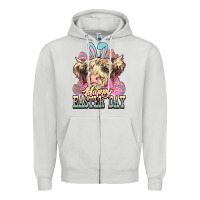 Easter Day Cow Zipper Hoodie | Teevron