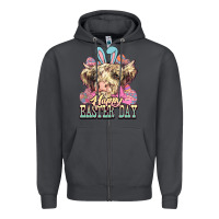 Smoke Easter Day Cow Zipper Hoodie - NancyCooperArtShop