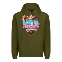 Army Green super teacher Premium Hoodie - BarkalooDesign