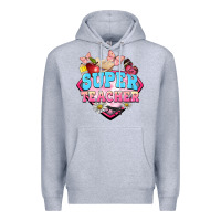 Heather Grey super teacher Premium Hoodie - BarkalooDesign