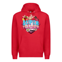 Red super teacher Premium Hoodie - BarkalooDesign