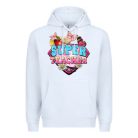 White super teacher Premium Hoodie - BarkalooDesign