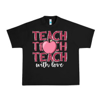 Black teach with love Urban Heavy Tee - JahusDesignShop