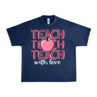 Navy teach with love Urban Heavy Tee - JahusDesignShop