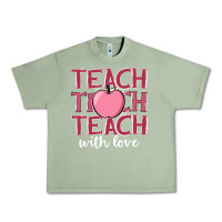 Oil Green teach with love Urban Heavy Tee - JahusDesignShop