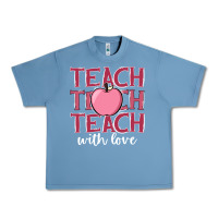 Pebble Blue teach with love Urban Heavy Tee - JahusDesignShop