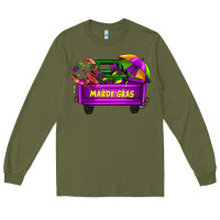 Army Green mardi grass umbrella with truck Long Sleeve Tee - AdoDesignShop