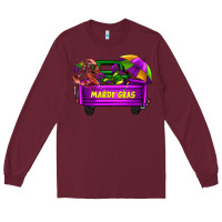Burgundy mardi grass umbrella with truck Long Sleeve Tee - AdoDesignShop