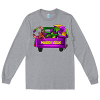 Heather Grey mardi grass umbrella with truck Long Sleeve Tee - AdoDesignShop