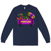 Navy mardi grass umbrella with truck Long Sleeve Tee - AdoDesignShop