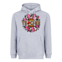 Heather Grey western teacher sunflower Heavyweight Hoodie - NancyCooperArtShop