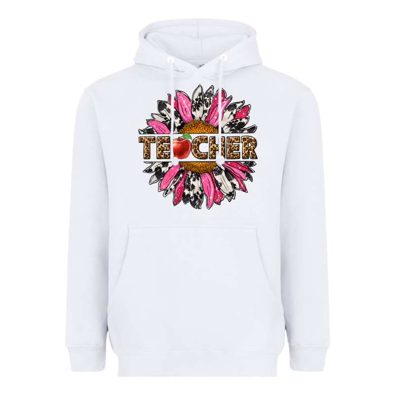 Western Teacher Sunflower Heavyweight Hoodie by NancyCooperArtShop | Teevron