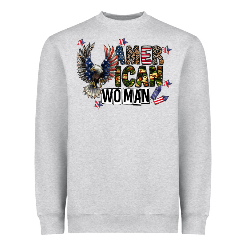 American Woman Heavyweight Sweatshirt by CowhideDigitalArt | Teevron