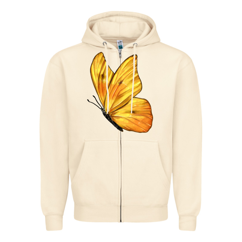 Flying Cloudless Sulphur Butterfly Zipper Hoodie by LillyAllenDesigns | Teevron