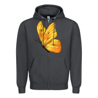 Smoke Flying Cloudless Sulphur Butterfly Zipper Hoodie - LillyAllenDesigns