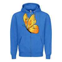 True Royal Flying Cloudless Sulphur Butterfly Zipper Hoodie - LillyAllenDesigns