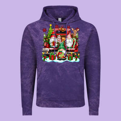 Christmas Gnome Truck Vintage Hoodie Designed By Texasbilliewilder