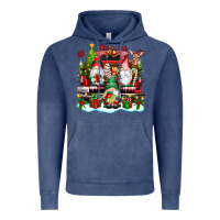 Vintage Denim christmas gnome truck Vintage Hoodie - texasbilliewilder