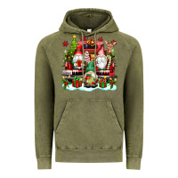 Vintage Olive christmas gnome truck Vintage Hoodie - texasbilliewilder