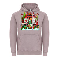 Vintage Zinc christmas gnome truck Vintage Hoodie - texasbilliewilder