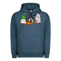 Pigment Midnight Navy Halloween gnomes Urban Hoodie - NancyCooperArtShop