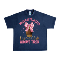 Navy over caffeinated moms club Urban Heavy Tee - JahusDesignShop