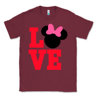 Burgundy Minnie Mouse Classic Tee - CowhideDigitalArt