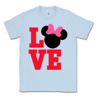 Dusty Blue Minnie Mouse Classic Tee - CowhideDigitalArt