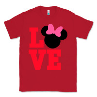 Red Minnie Mouse Classic Tee - CowhideDigitalArt