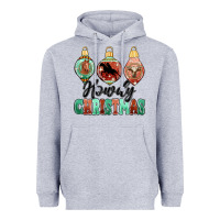 Heather Grey howdy christmas Heavyweight Hoodie - MaliasSmallBusiness
