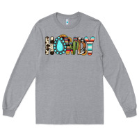 Heather Grey howdy Long Sleeve Tee - JahusDesignShop