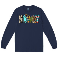 Navy howdy Long Sleeve Tee - JahusDesignShop