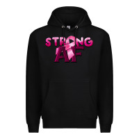 Black strong af breast cancer Premium Hoodie - BarkalooDesign