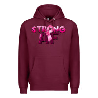 Burgundy strong af breast cancer Premium Hoodie - BarkalooDesign