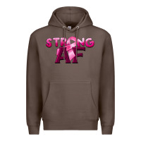 Coffee strong af breast cancer Premium Hoodie - BarkalooDesign