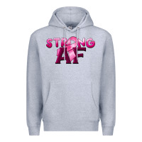 Heather Grey strong af breast cancer Premium Hoodie - BarkalooDesign