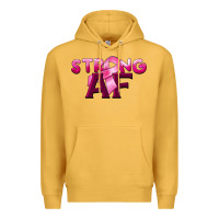 Mustard strong af breast cancer Premium Hoodie - BarkalooDesign