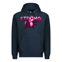 Navy strong af breast cancer Premium Hoodie - BarkalooDesign