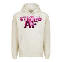 Oatmeal Heather strong af breast cancer Premium Hoodie - BarkalooDesign