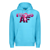 Ocean Blue strong af breast cancer Premium Hoodie - BarkalooDesign
