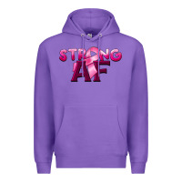 Purple strong af breast cancer Premium Hoodie - BarkalooDesign
